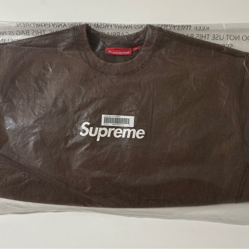 Supreme Washed Box Logo Crewneck